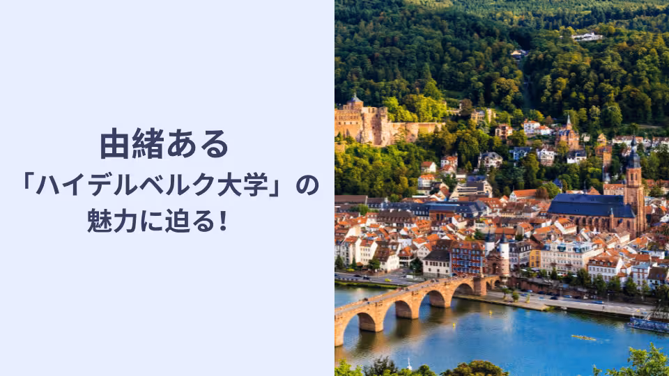 由緒あるハイデルベルク大学の魅力に迫る。ハイデルベルクの街並み。